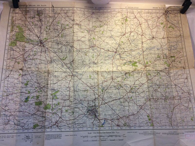 1940 second war revision sheet 1040 Survey of Swindon & Cirencester