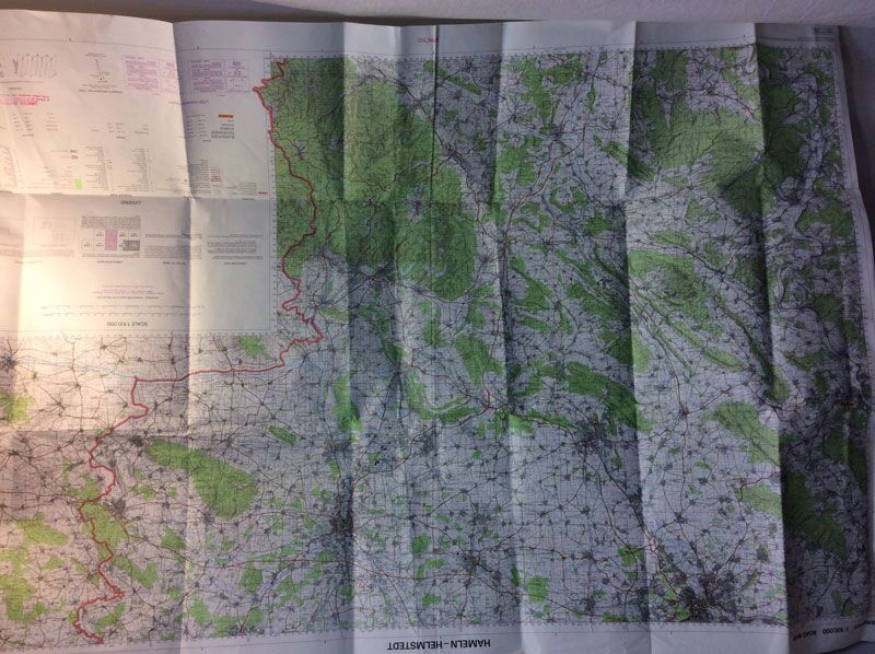 Osnabruck /Hildesheim MOD map 1:100000 universal transverse mercator projection