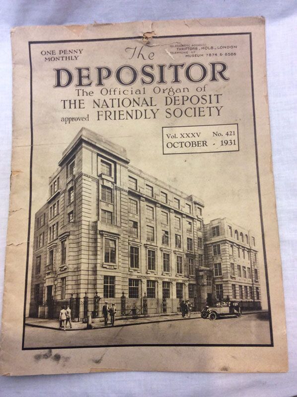 The Depositor, Magazine of The national Deposit Friendly Society, 1931