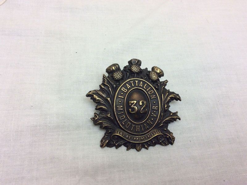 32nd Midlothian Volunteer Battalion metal badge