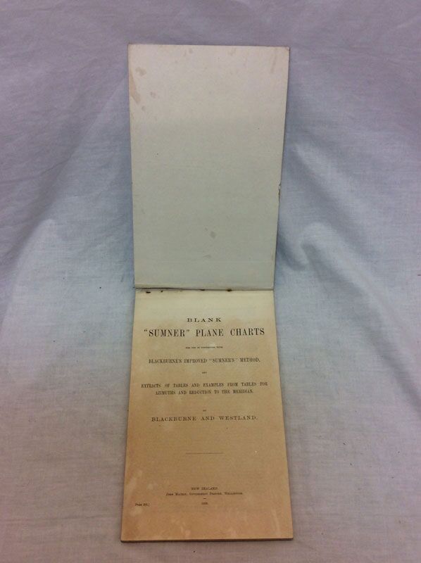 Blank SUMNER PLANE CHARTS 1909