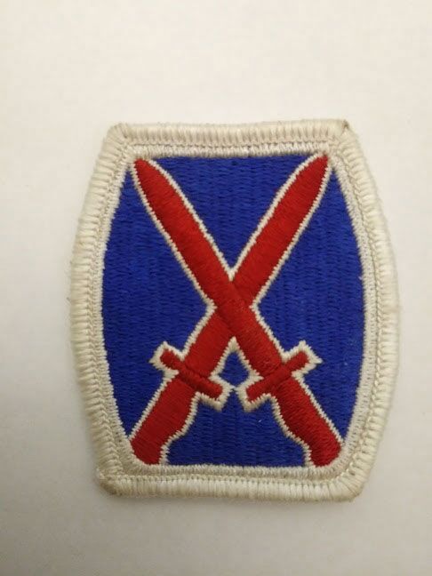 10th Mountain Division patch badge