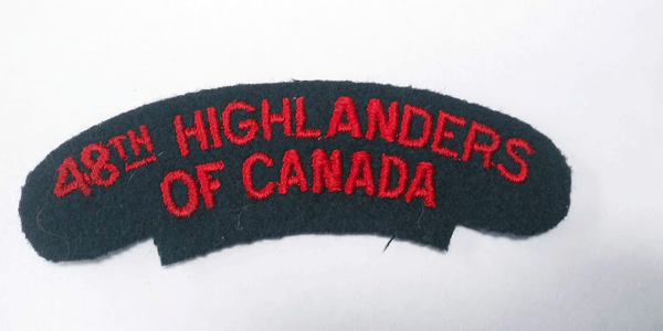48th Highlanders of Canada fabric shoulder title 48th Highlanders of Canada fabric shoulder title