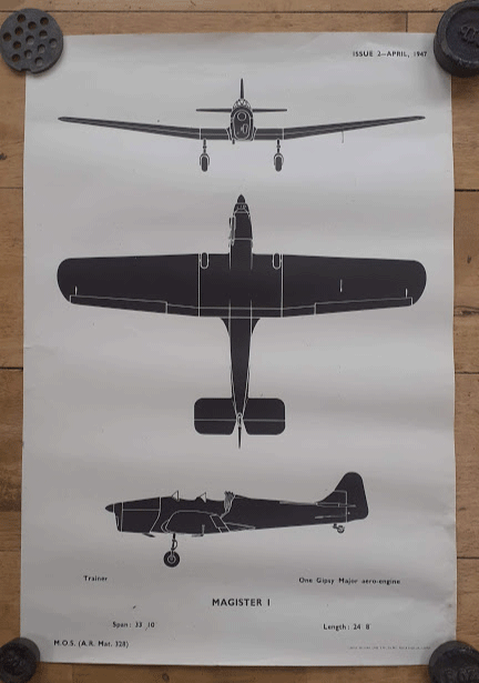 aircraft silhouette identification poster MAGISTER 1 328 aircraft silhouette identification poster MAGISTER 1