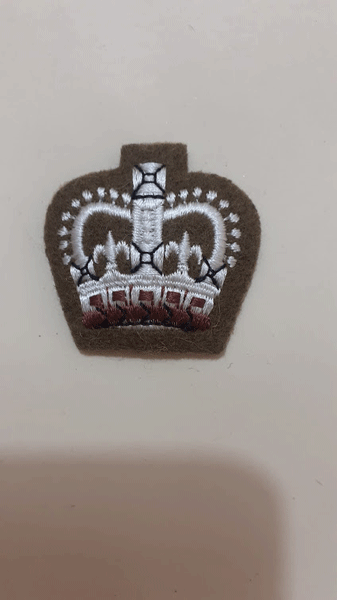 Cloth rank crown No 2 dress NCO officer cadet rank Cloth rank crown No 2 dress NCO officer cadet rank
