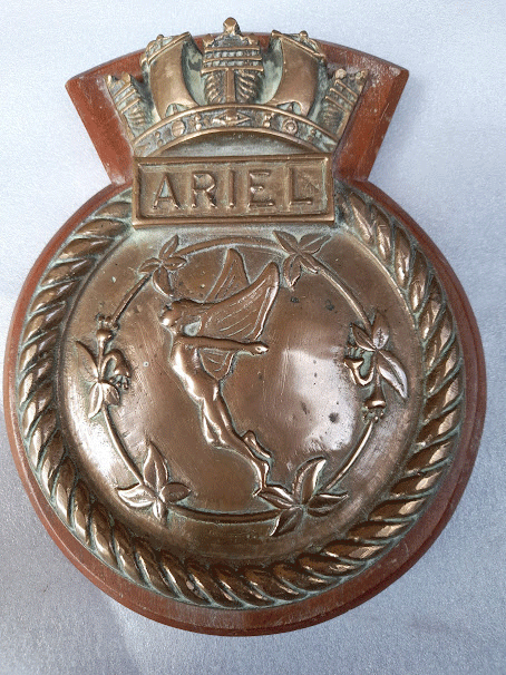 HMS Ariel metal ships wall plaque HMS Ariel metal ships wall plaque